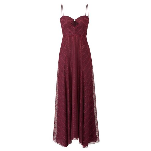Jill Jill Stuart Eliza Lace Slip Gown Sweetheart Neckline Cutout Purple Size 6 - Picture 6 of 10